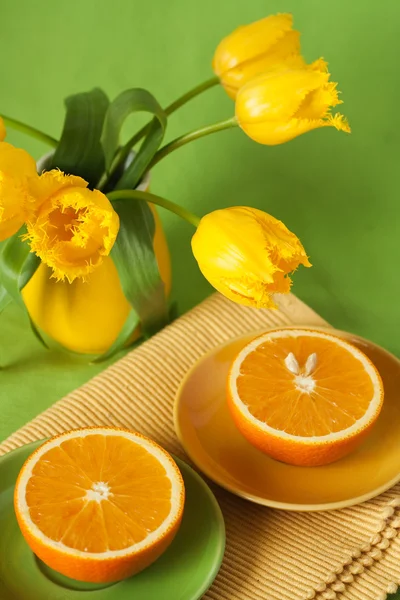 stock image Juicy oranges for breakfast