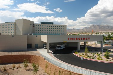 Emergency hospital building clipart