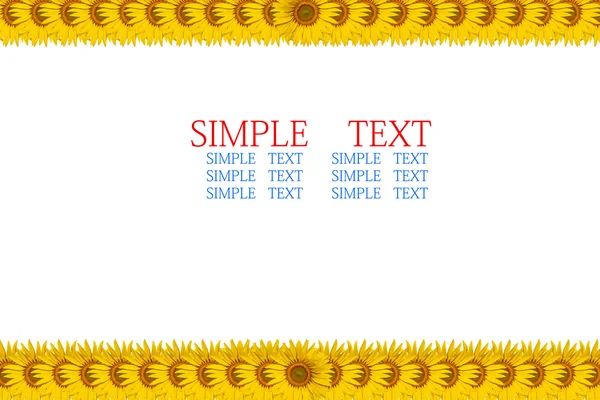 Sonnenblumenrahmen Mit Platz Für Text — Stockfoto