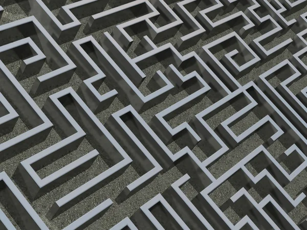 Modélisation Labyrinthe Représentant Différents Concepts Tels Que Complexité Les Difficultés — Stock Photo, Image