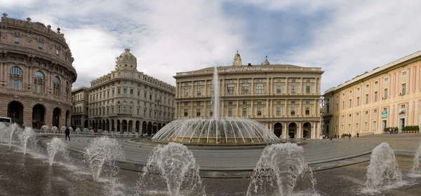 历史建筑 在热那亚 在您绘制区域政府的位子 法拉利广场 — 图库照片