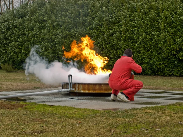 stock image Esercitazione antincendio