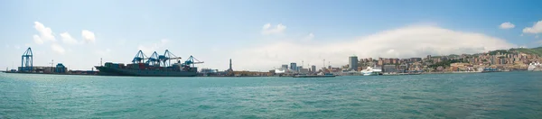 Panoramisch Uitzicht Genua Door Zee — Stockfoto