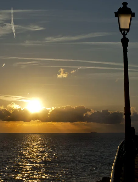 Захід сонця над Лігурійське море — стокове фото