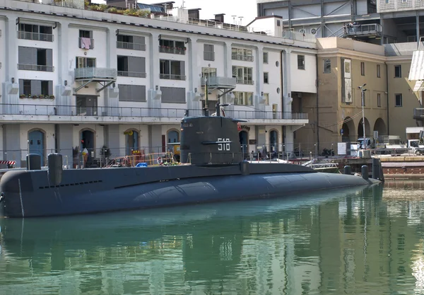 stock image Submarine moored in harbor