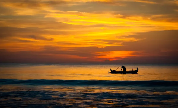 Fischer bei Sonnenuntergang — Stockfoto