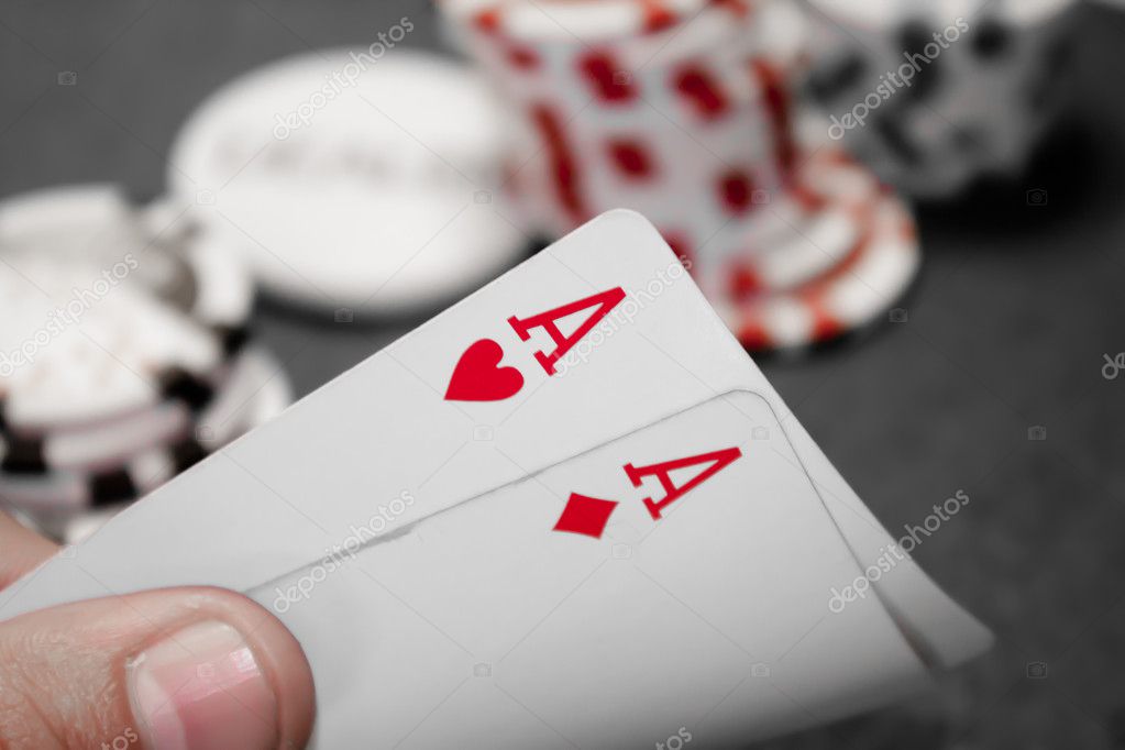 Pocket aces BW — Stock Photo © velvetocean 4636537