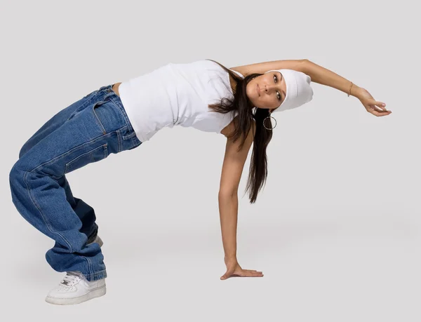 Junge Schönheit Mädchen tanzen Hip Hop — Stockfoto