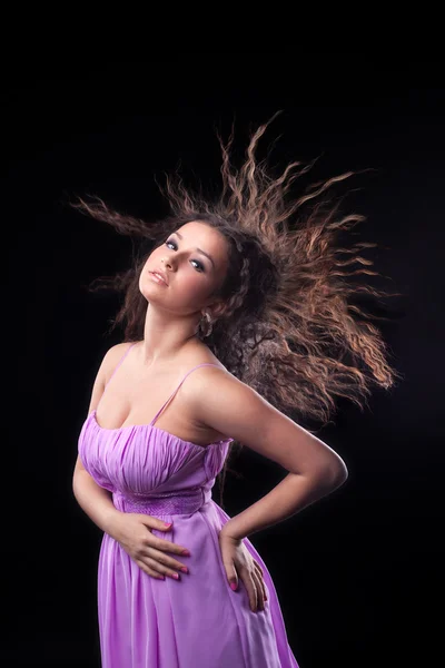 Young girl with long hair — Stock Photo, Image