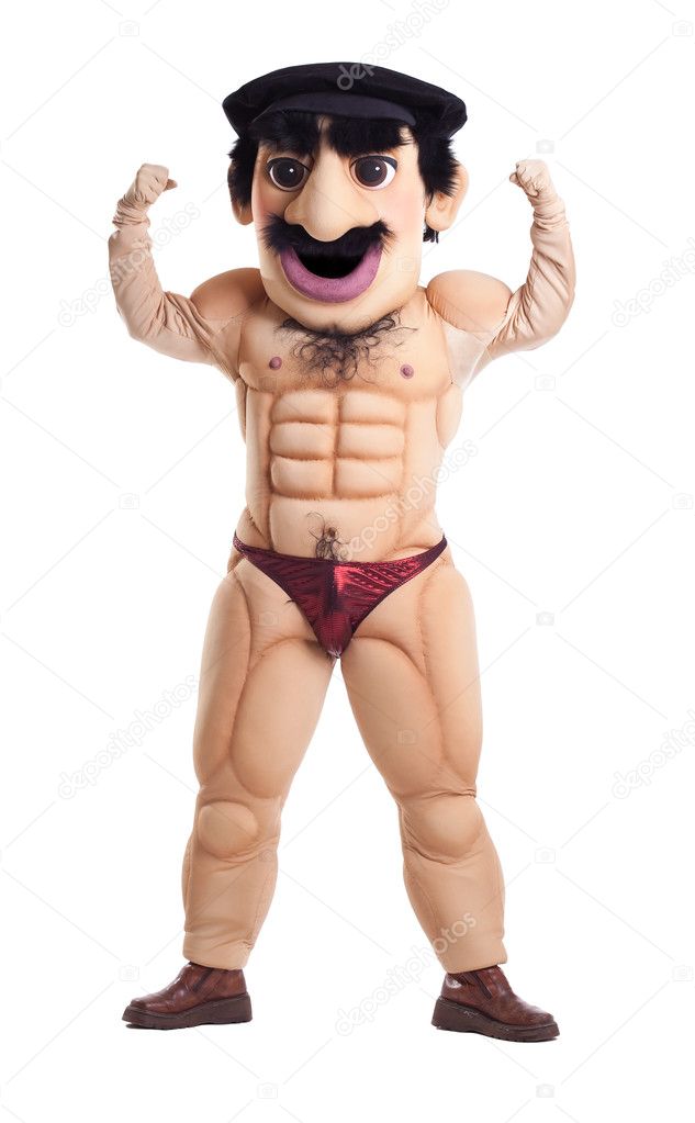 Funny man striptease mascot costume Stock Photo by ©Wisky 5276558