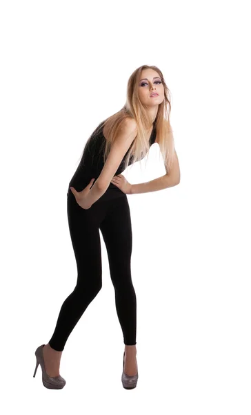 Young girl in dance look at camera — Stock Photo, Image