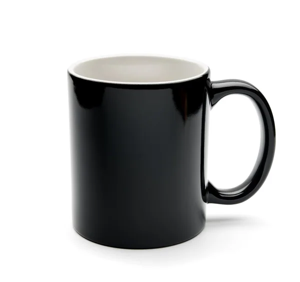 Чорна Чашка Білому Тлі — стокове фото