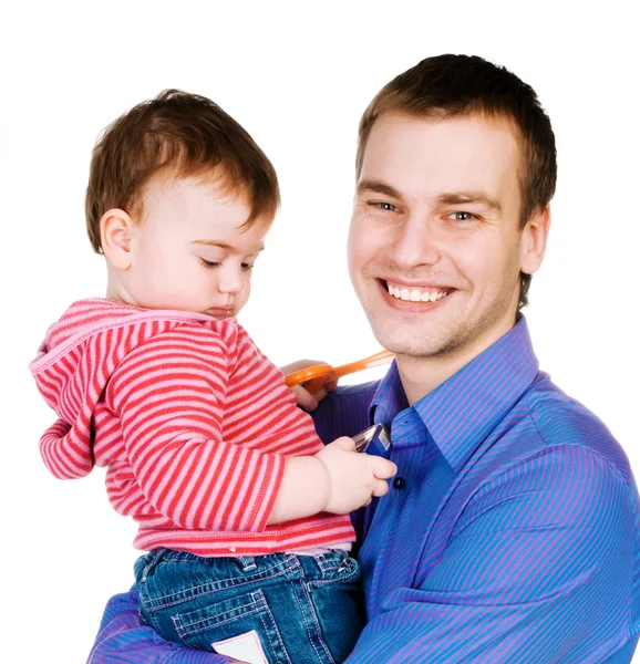 Vater mit Baby — Stockfoto