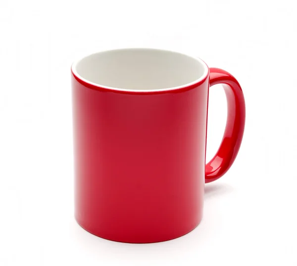 白地に赤のマグカップ — ストック写真