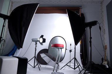 Photo studio inside clipart