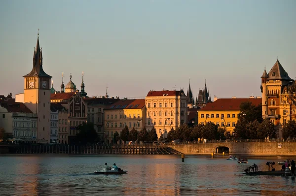 Набережная Реки Влтавы Праге — стоковое фото