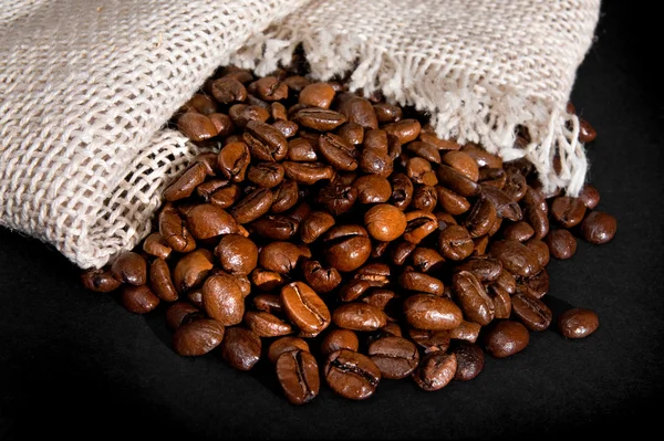 stock image Coffee baens on dark background