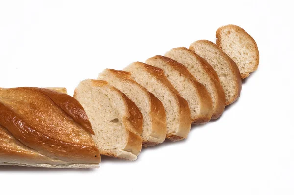 Sneetjes wit brood — Stockfoto