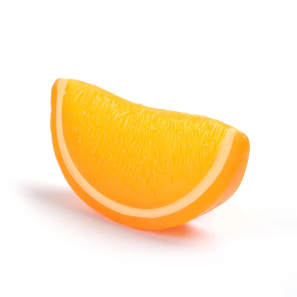 在白色背景上的橙色 Lobule — 图库照片