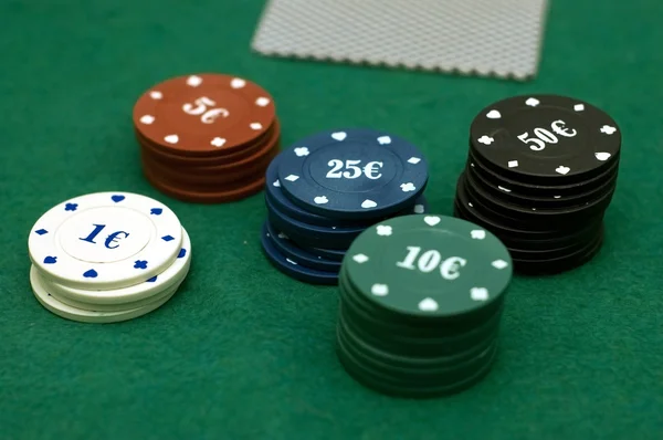 Cartes Jetons Poker — Photo