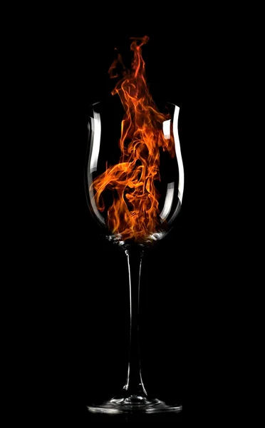 Fire in a glass — Stock Photo, Image