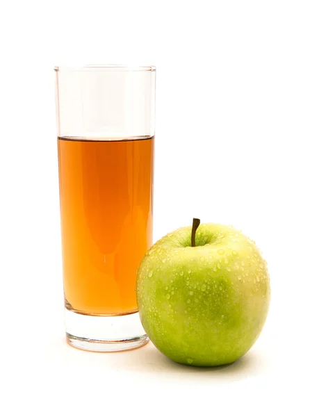 Яблочный сок и яблоко — стоковое фото