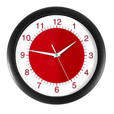Red clock clipart