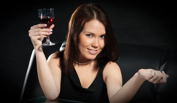 Kadınlar şarap ile — Stok fotoğraf