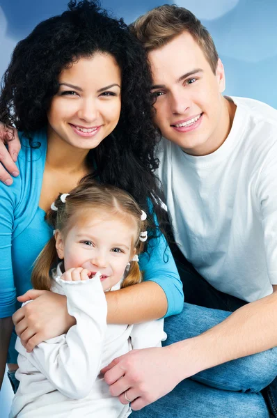 Boldog család. — Stock Fotó