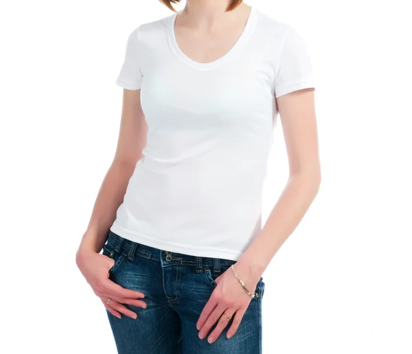 Biały T-shirt — Zdjęcie stockowe