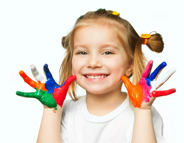 Hands in the paint — Stock Photo, Image