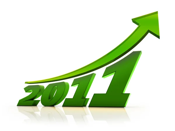 Crecimiento Del Negocio 2011 Mensaje Esperanza Prosperidad — Foto de Stock