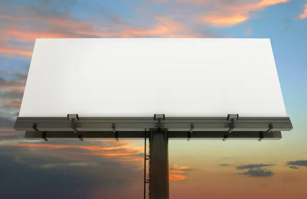 Billboard och solnedgång himlen — Stockfoto
