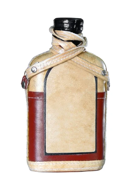 Бутылка Пустой Этикеткой Включает Путь Обрезки — стоковое фото