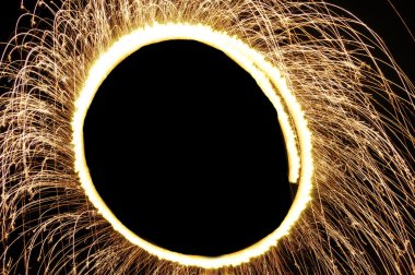 A glowing ring of sparks. clipart