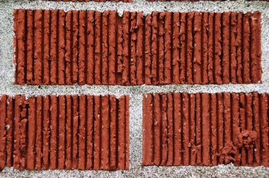 A close up of layered bricks. clipart