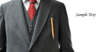 Business Suit closeup with copy space clipart