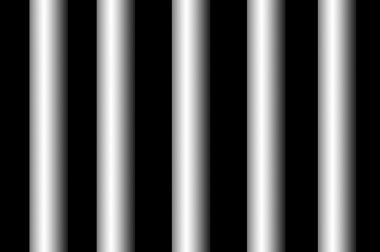 Empty Jail cell with metal bars isolated on black background clipart