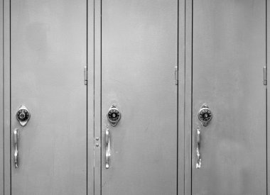 This is a seamless pattern of lockers that were originally located in a high school. It can be made as long as you want! Image is grayscale black and white. clipart