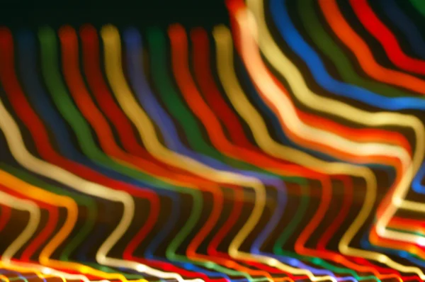 Una Lunga Esposizione Luci Multicolori Che Creano Linee Spesse — Foto Stock