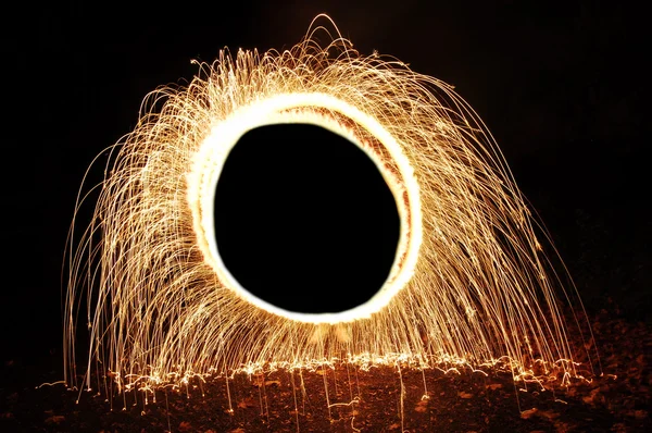 stock image A glowing ring of sparks.