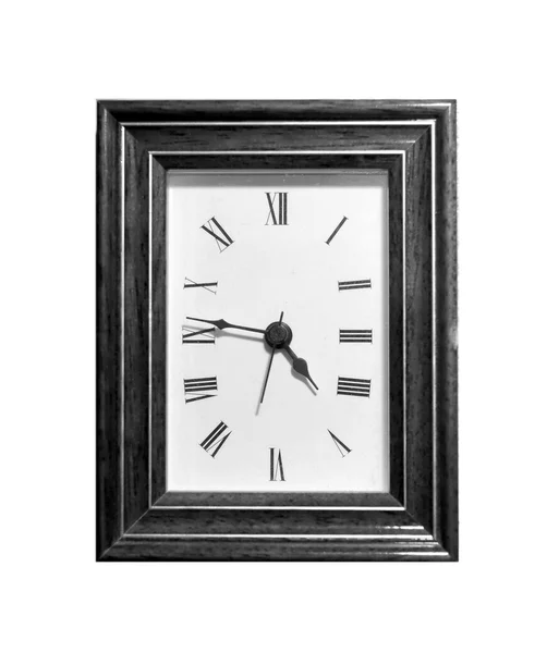 Bir Saatin Bir Çerçeve Içinde Bir Siyah Beyaz Resim — Stok fotoğraf