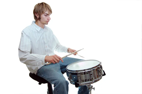 Snare drummer practicing — Stock Photo, Image