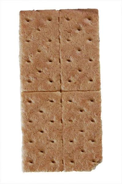 Standardní Graham Cracker Izolované Bílém — Stock fotografie