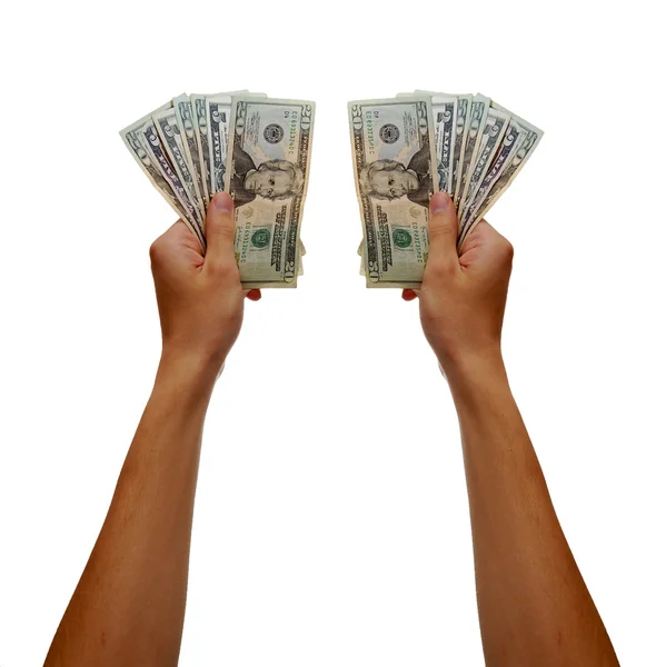 Hand holding cash — Stock Photo, Image