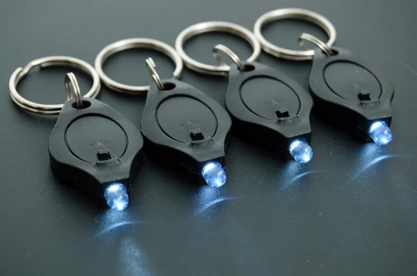 LED Schlüsselanhänger Mikro-Taschenlampen — Stockfoto