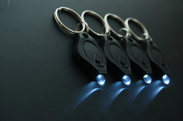 Mikro latarki LED keychain — Zdjęcie stockowe