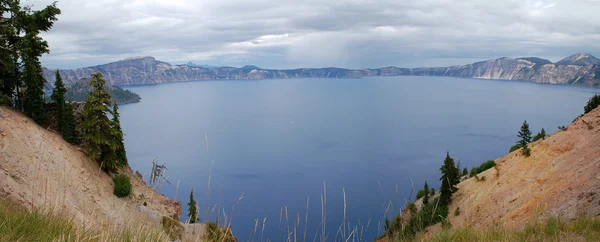 Lago Crater Oregon Wizzard Montagem Pode Ser Visto Esquerda Você — Fotografia de Stock