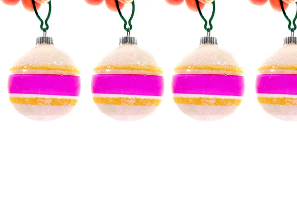 Hanging Ornaments Isolated White Background — Stock Photo, Image