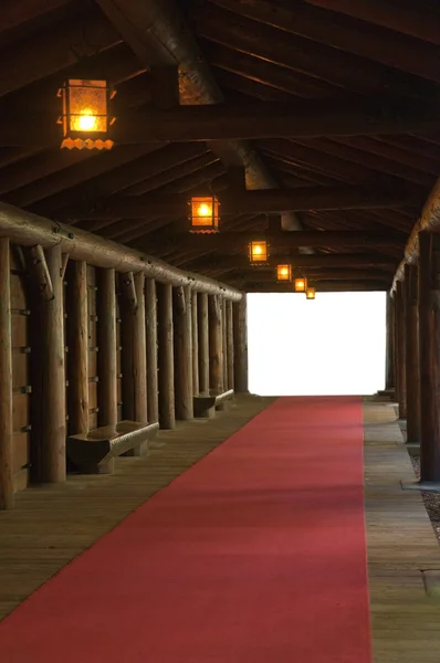 Červený koberec chodník — Stock fotografie